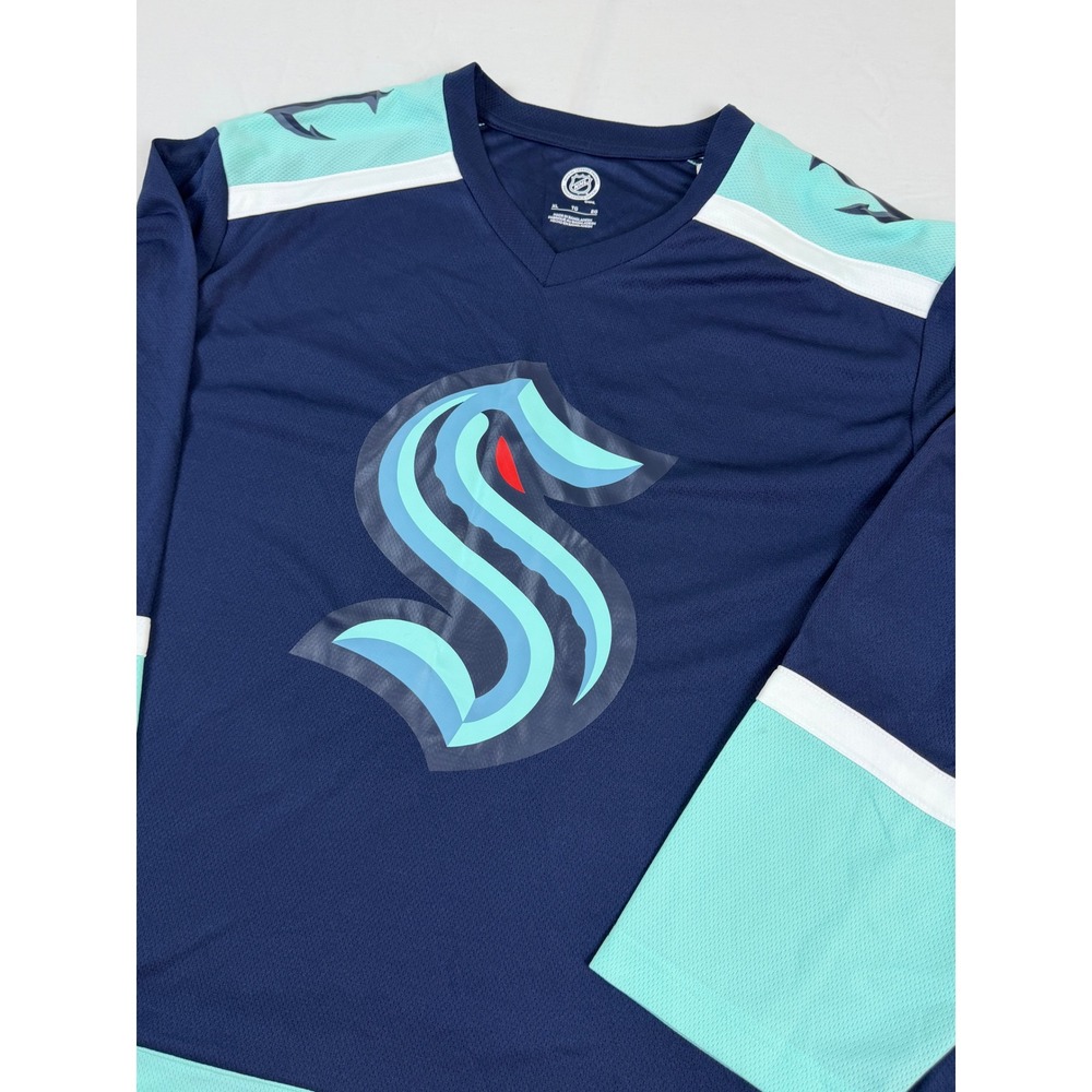 Seattle Kraken x Matty Beniers #10 Jersey Mens XL Navy Blue NHL Hockey NWT